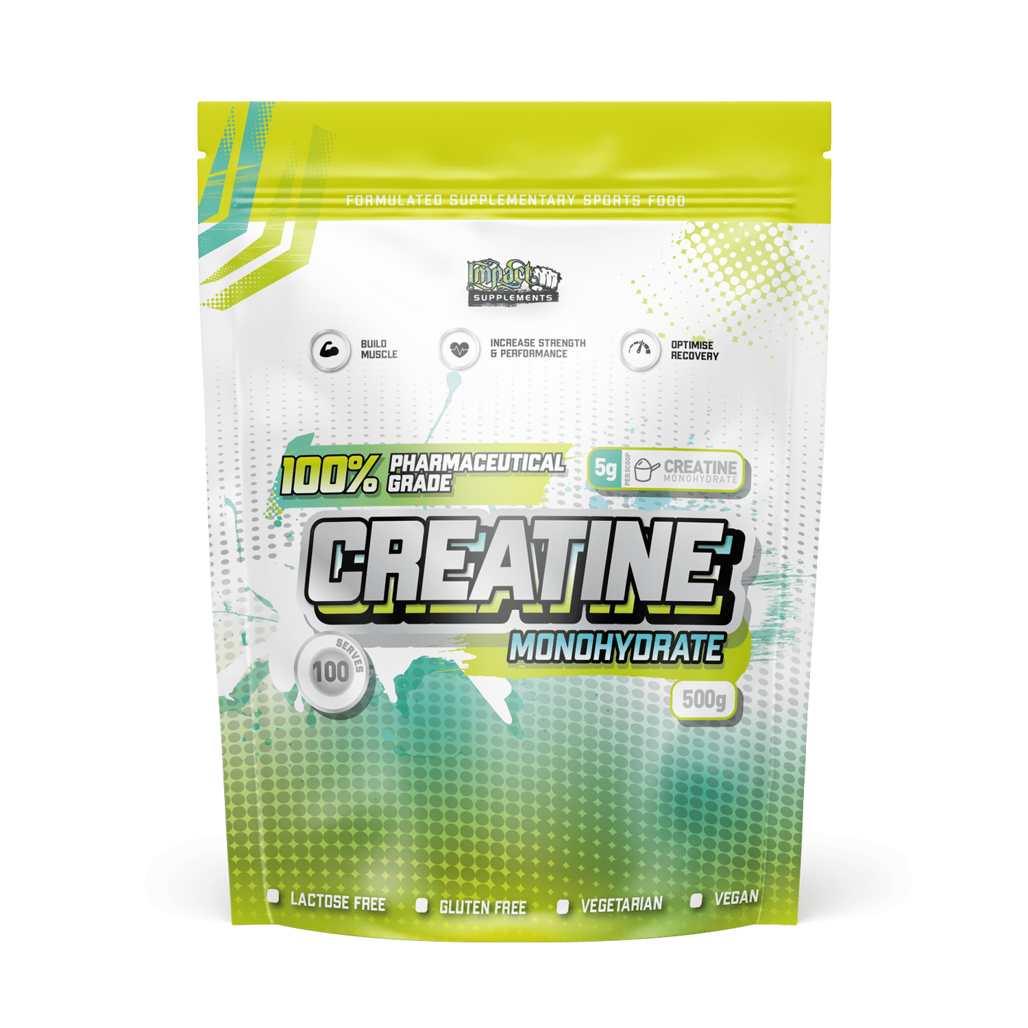 Impact Sports Nutrition 100% Creatine Monohydrate (100 Serve) - 500g